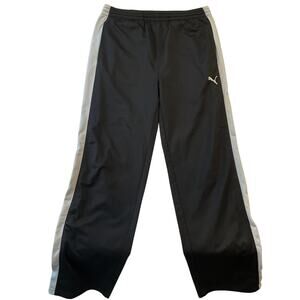 Puma Boys Activewear Pants XL Black Sweatpants Logo 30" Inseam & 28” Waist